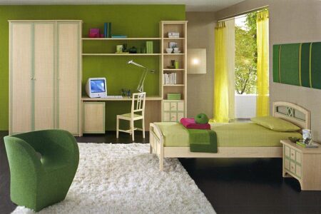 Дитяча в зелених кольорах