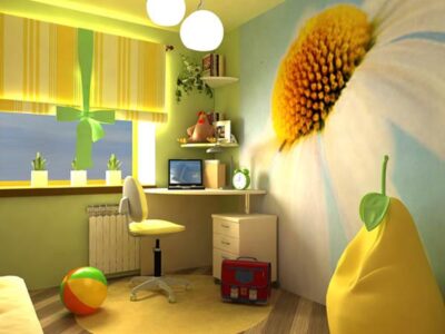 Дитяча в зелених кольорах