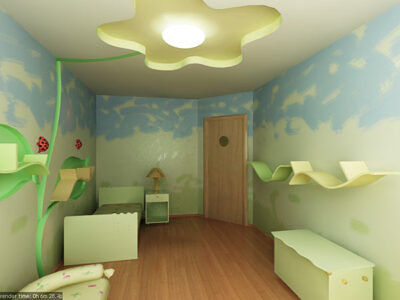 Дитяча в зелених кольорах