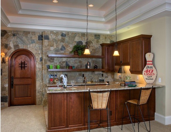 Камінь в інтер'єрі кухні: чи справді це красиво? 6 - Max Home Проста кухня зі стіною з каменю