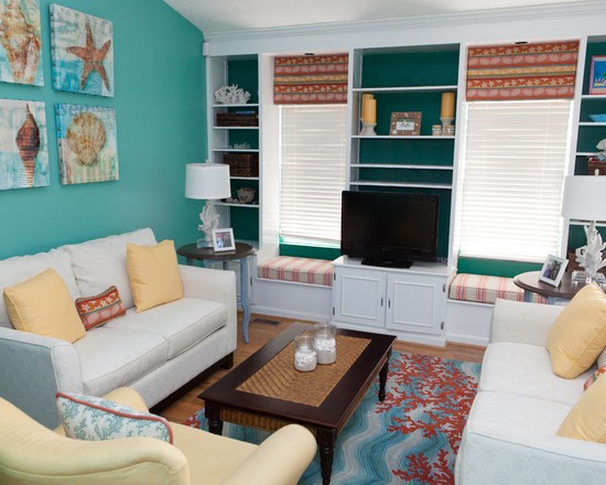 кораловий колір в інтер'єрі width=