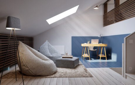 Облаштування натяжних стель у мансардах