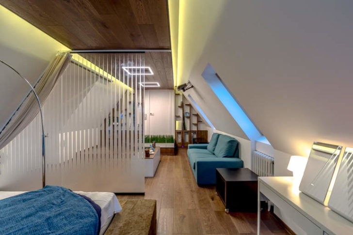 Облаштування натяжних стель у мансардах 7 - Max Home натяжні стелі на мансарді