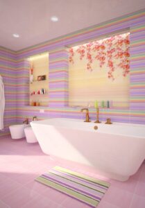 Панно в інтер'єрі ванної кімнати