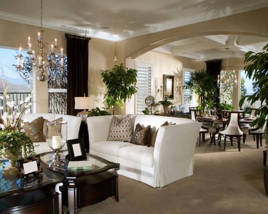 дизайн столової вітальні