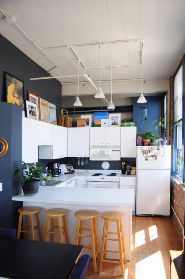 Малогабаритної кухні в просторій студії