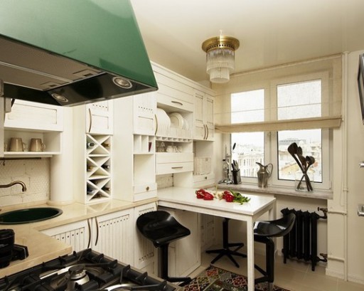 Природне освітлення в малогабаритній кухні 