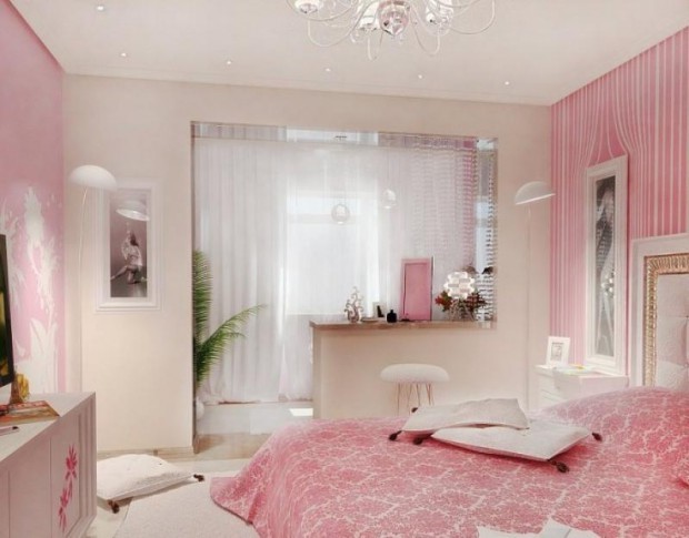 дизайн спальні з балконом