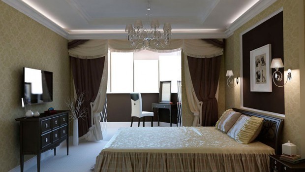 дизайн спальні з балконом