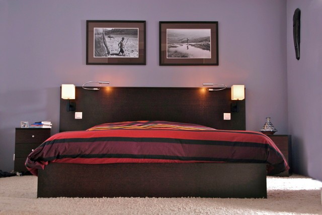 спальня у фіолетових тонах