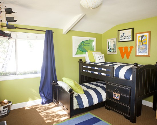 дитяча кімната в зелених тонах